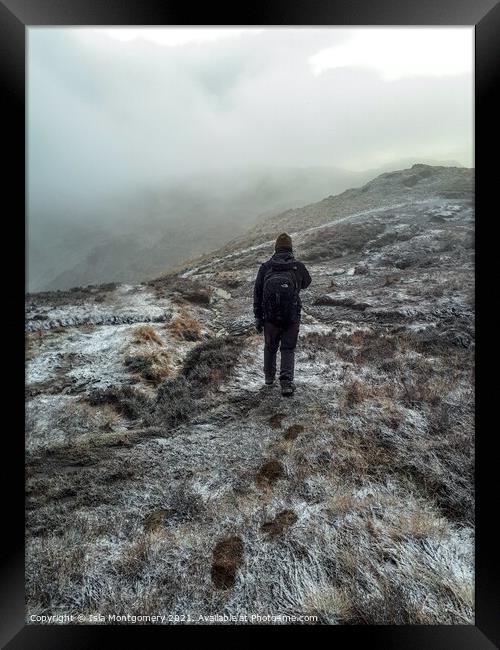 Mountain Wanderer Framed Print by Isla Montgomery