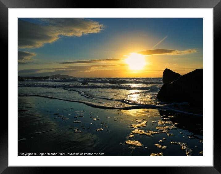 Serenity at Anglesey Framed Mounted Print by Roger Mechan