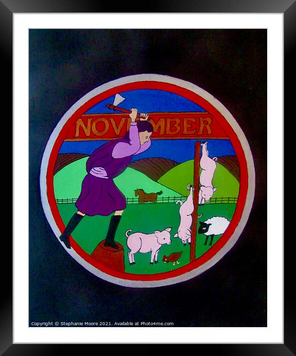 Medieval November Framed Mounted Print by Stephanie Moore