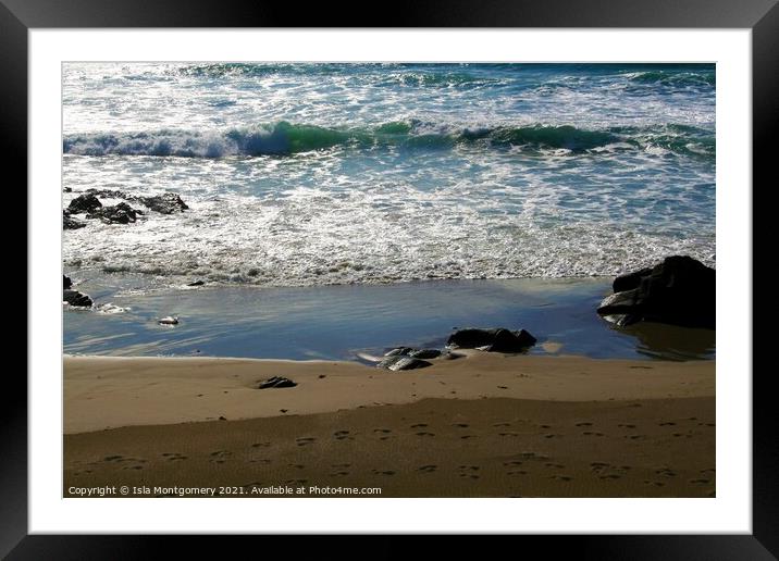 Footprints Framed Mounted Print by Isla Montgomery
