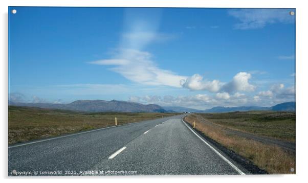 Road trip through Iceland Acrylic by Lensw0rld 
