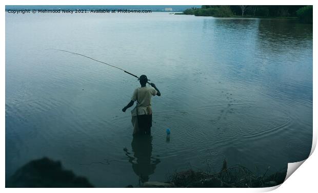 Fisherman Lake Victoria Print by Mehmood Neky