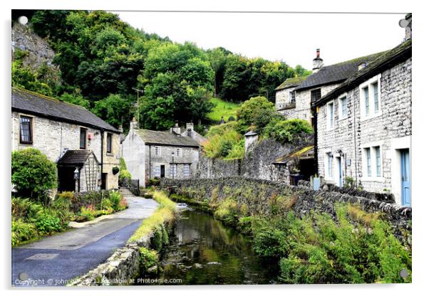 Castleton, Derbyshire. Acrylic by john hill