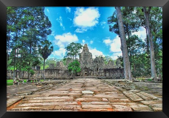 Angkor Thom, Cambodia Framed Print by Arnaud Jacobs