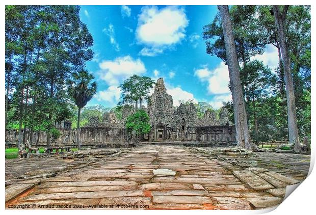 Angkor Thom, Cambodia Print by Arnaud Jacobs