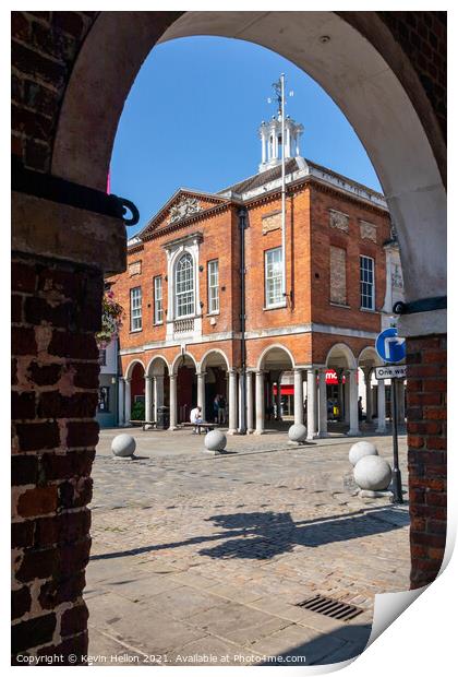 The Guild Hall taken from the Corn Market, High Wycombe Print by Kevin Hellon