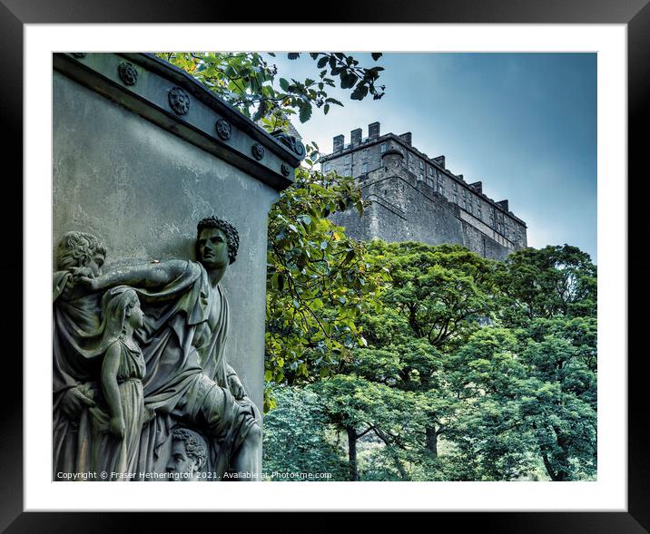 Looking towards Edinburgh Castle Framed Mounted Print by Fraser Hetherington