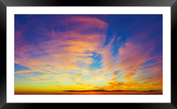 Sunset over the Welsh coast Framed Mounted Print by Rory Hailes