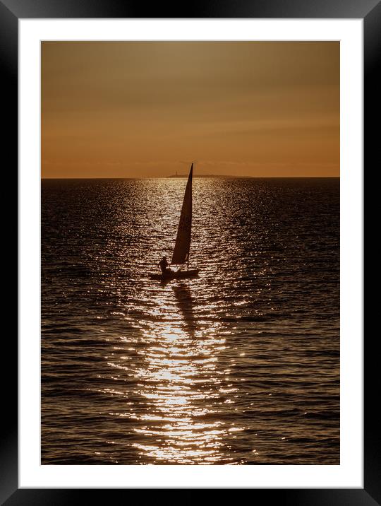 Sailing silhouette Framed Mounted Print by Rory Hailes