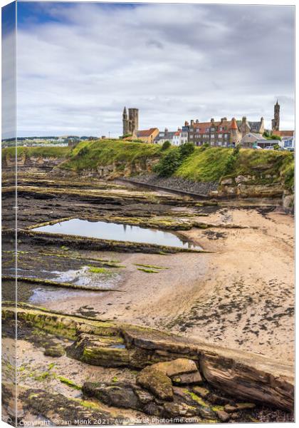 Castle Sands in St Andrews Canvas Print by Jim Monk