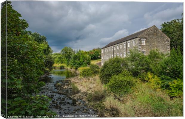 The Water of Fleet river and Mill at Gatehouse, Dumfries and Galloway, Scotland Canvas Print by SnapT Photography