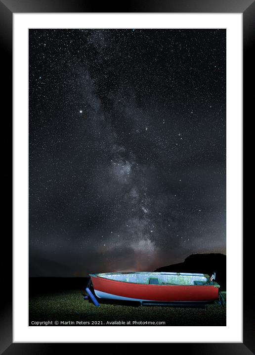 Cosmic Magic at Dunwich Beach Framed Mounted Print by Martin Yiannoullou