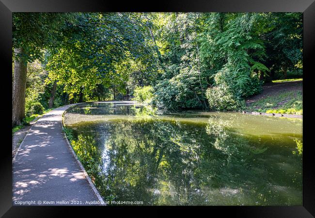 The Dam in The Rai park, High Wycombe Framed Print by Kevin Hellon