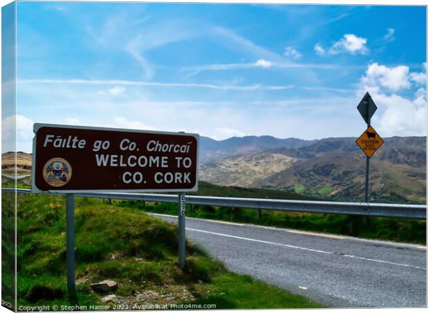 Welcome To County Cork Canvas Print by Stephen Hamer