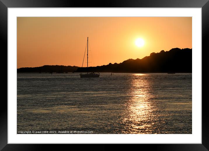 End of the day. Framed Mounted Print by paul cobb