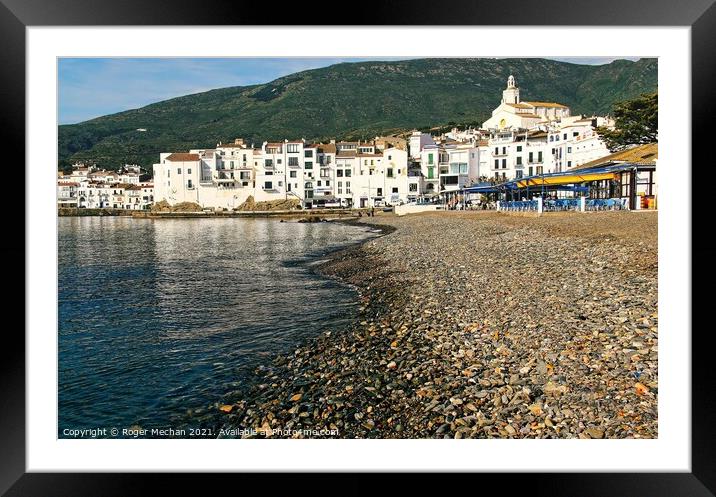 Serene Cadaques Seascape Framed Mounted Print by Roger Mechan