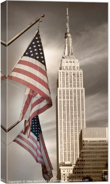 Empire State Building New York Canvas Print by Giles Rocholl