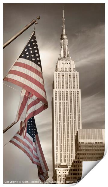 Empire State Building New York Print by Giles Rocholl