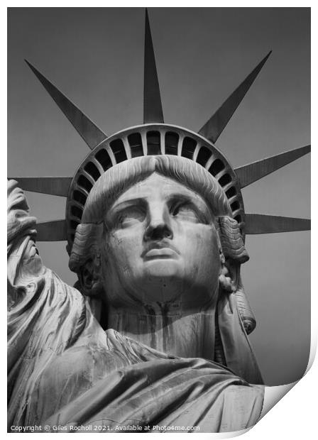 Statue of liberty New York Print by Giles Rocholl