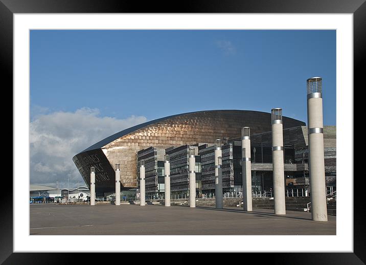 The Wales Millenium Centre Framed Mounted Print by Steve Purnell