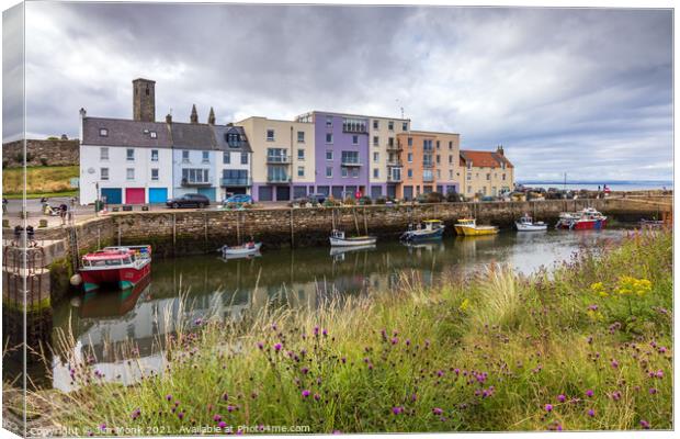 Harbour View, St Andrews  Canvas Print by Jim Monk