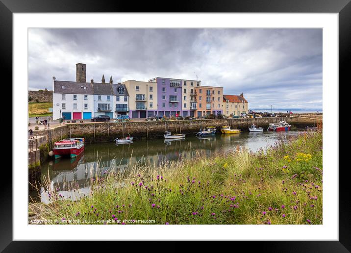 Harbour View, St Andrews  Framed Mounted Print by Jim Monk