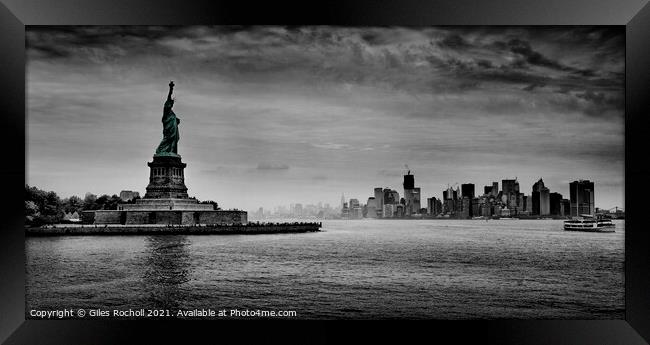 Statue of liberty New York Framed Print by Giles Rocholl