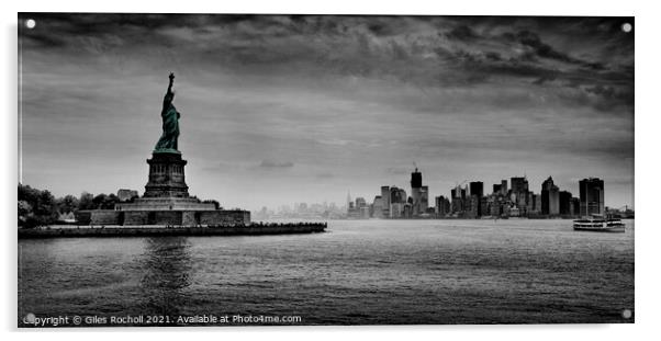 Statue of liberty New York Acrylic by Giles Rocholl