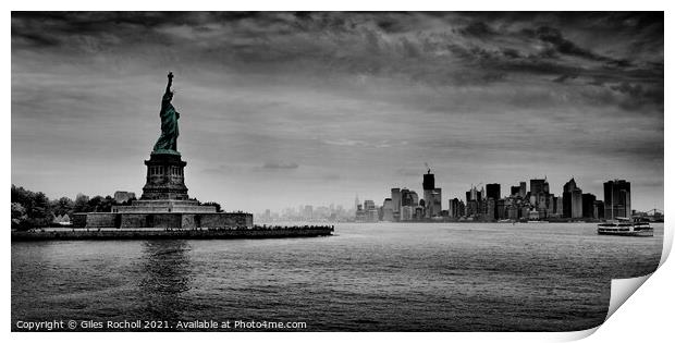 Statue of liberty New York Print by Giles Rocholl
