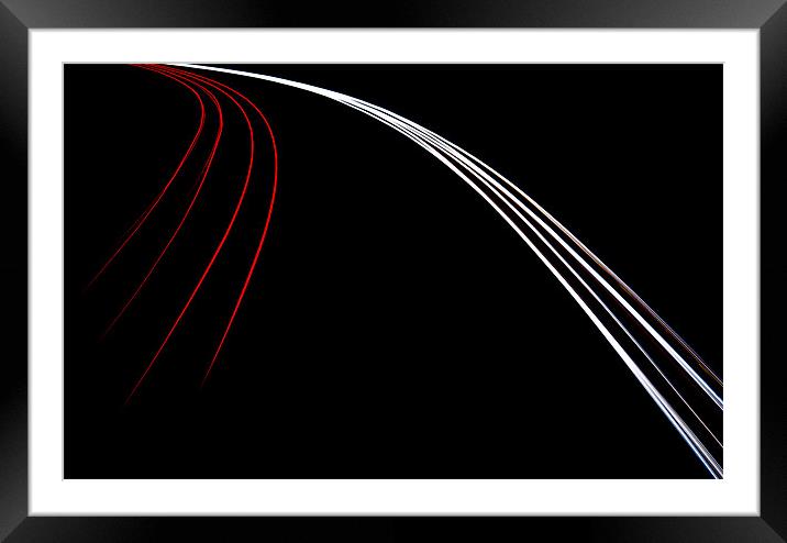 Car Light Trails Framed Mounted Print by Keith Thorburn EFIAP/b