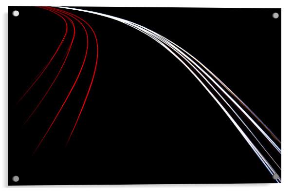 Car Light Trails Acrylic by Keith Thorburn EFIAP/b