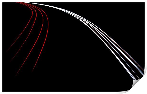 Car Light Trails Print by Keith Thorburn EFIAP/b