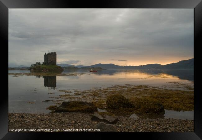 Castle Stalker, Appin, Scotland Framed Print by Simon Armstrong
