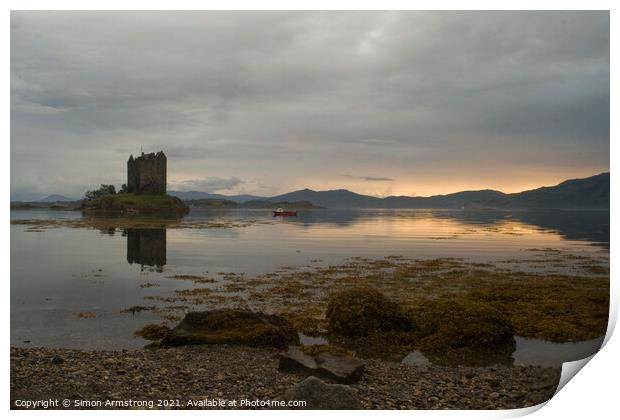 Castle Stalker, Appin, Scotland Print by Simon Armstrong