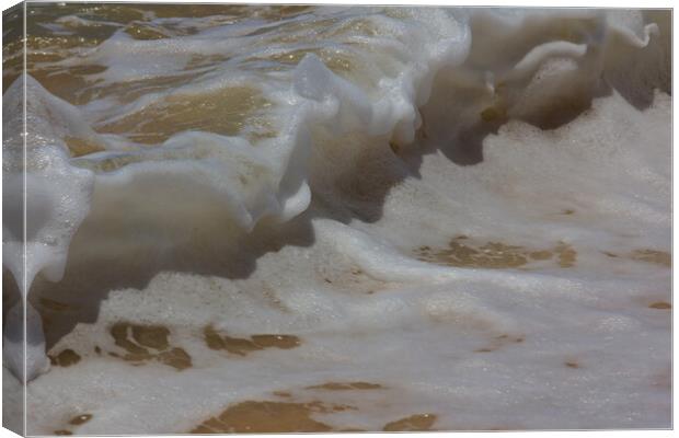 Sea Foam on a Breaking Wave Canvas Print by Jeremy Hayden