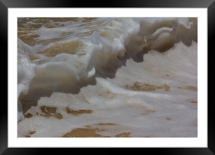 Sea Foam on a Breaking Wave Framed Mounted Print by Jeremy Hayden