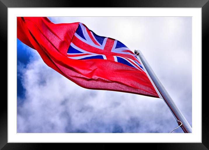 The Red Ensign Framed Mounted Print by Jacqi Elmslie