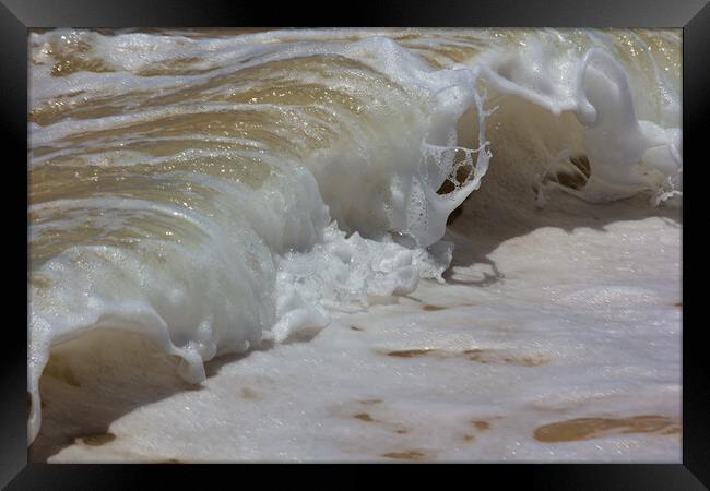 Breaking Wave in the Surf Framed Print by Jeremy Hayden