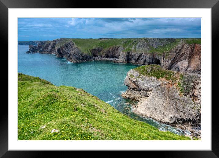 Bull Slaughter Bay in Pembrokeshire Framed Mounted Print by Tracey Turner