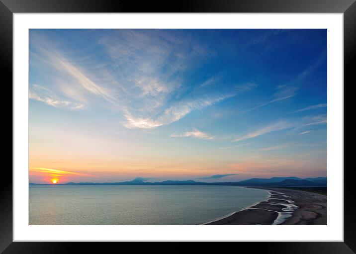 Harlech beach sunset Framed Mounted Print by Rory Trappe