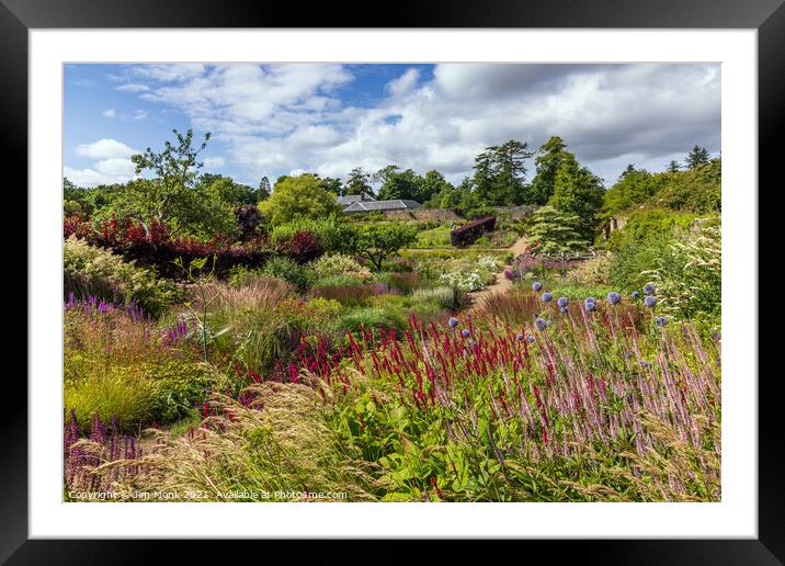 Georgian walled garden, Cambo Framed Mounted Print by Jim Monk