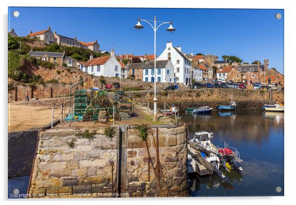 Crail Harbour,  East Neuk of Fife Acrylic by Jim Monk