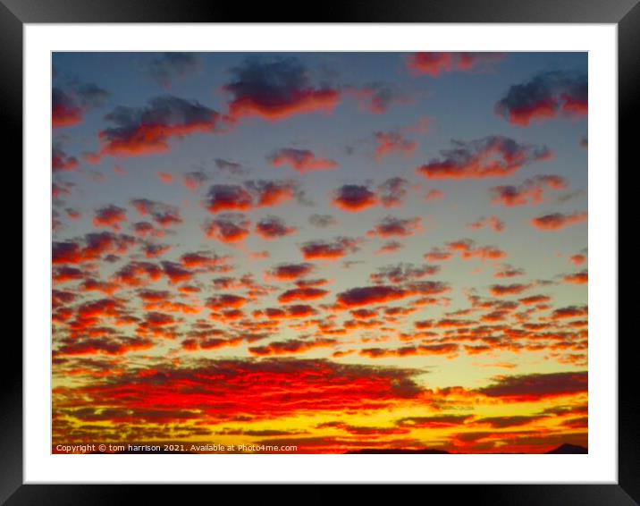 Sky cloud Framed Mounted Print by tom harrison