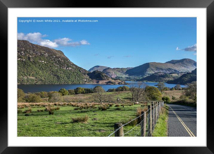 Evening drive down to Ullswater Framed Mounted Print by Kevin White