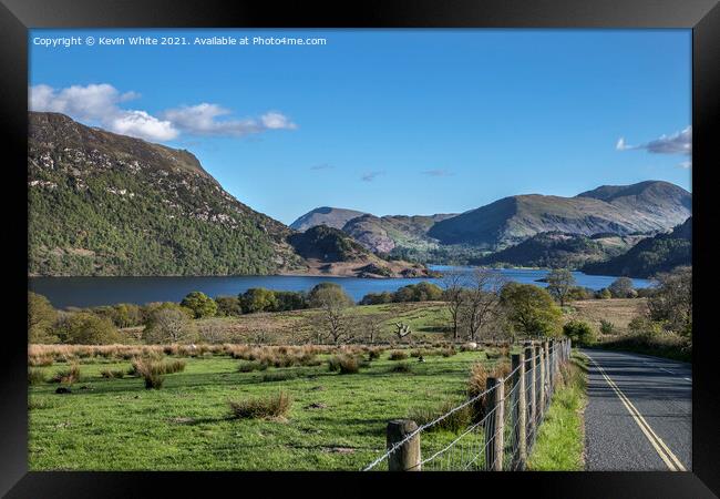 Evening drive down to Ullswater Framed Print by Kevin White
