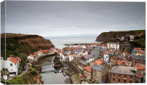 Staithes Harbour Canvas Print by Adam Payne