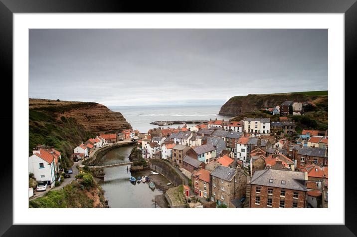 Staithes Harbour Framed Mounted Print by Adam Payne