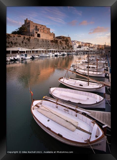 Port of Ciutadella de Menorca Spain Framed Print by Giles Rocholl