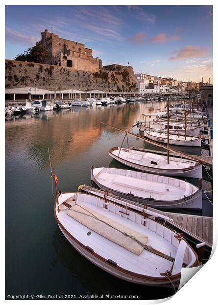 Port of Ciutadella de Menorca Spain Print by Giles Rocholl