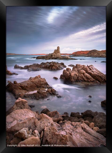 Pregonda rocks Menorca Framed Print by Giles Rocholl